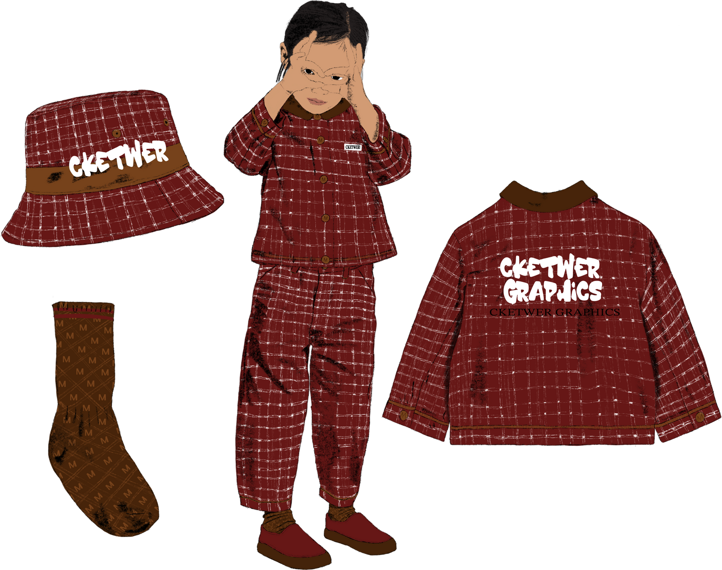 Kids Custom Set: Jacket| Pants| Socks| Hat